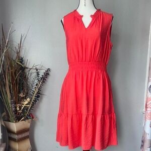 Coral Sonoma dress with ruffle detail #summerdress #coraldress #size M